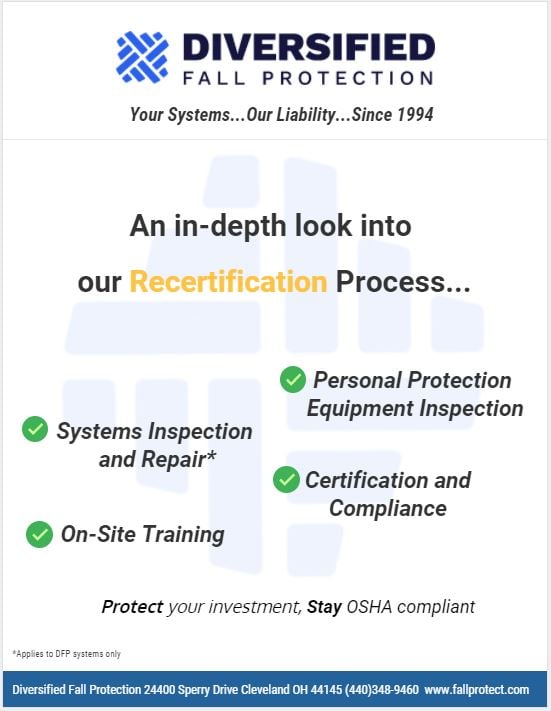 Diversified Fall Protection's ReCertification Process